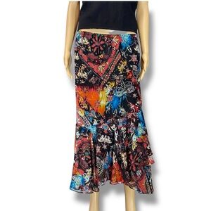 Women’s Multi-Color Printed Boho Maxi Skirt
